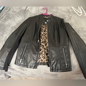 Size Small Black Rivet Women’s Leather jacket, like new